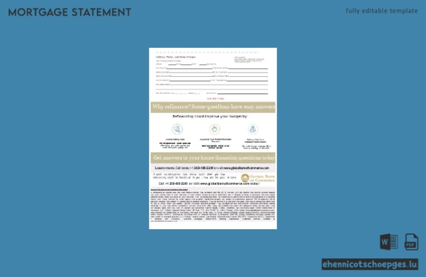 Antigua und Barbuda Global Bank of Commerce, Hypothekenabrechnung, 3 Seiten, 3 Beispielansichten